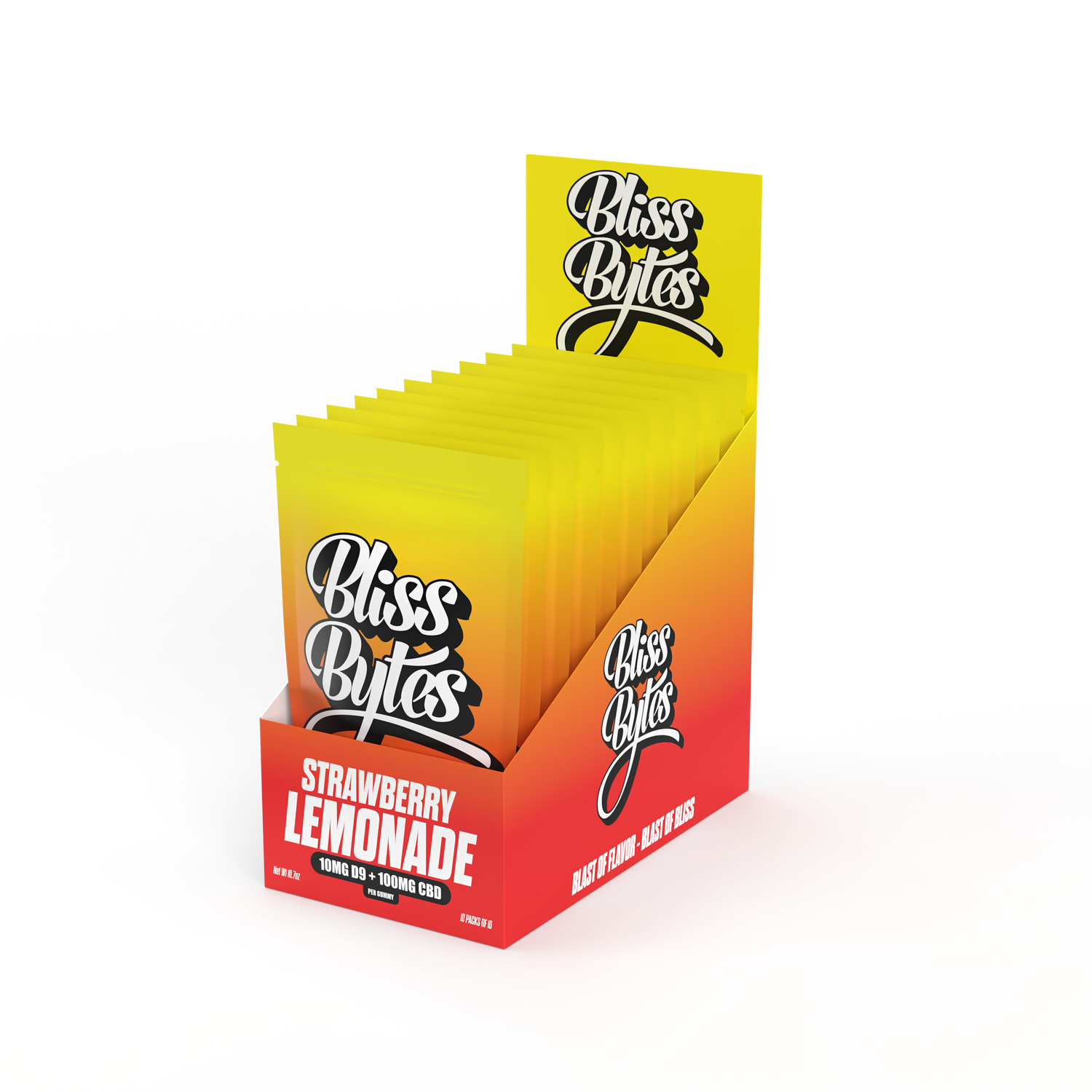 STRAWBERRY LEMONADE D9+CBD 10 BAG CASE