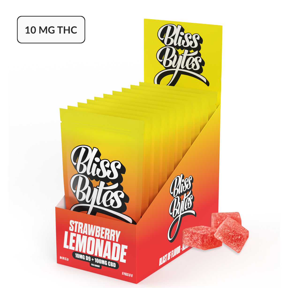 STRAWBERRY LEMONADE D9+CBD - 10 Ct – BLISS BYTES